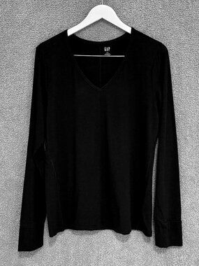 Gap Featherweight Cotton Modal Long Sleeve V-Neck T-Shirt XL
